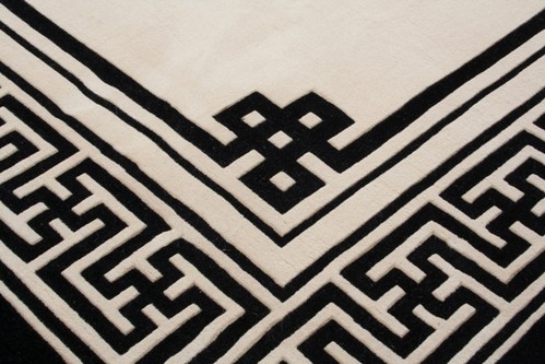 100% Wool Cream Premier Superwashed Chinese Rug PSW035800 Handknotted in China with a 25mm pile Image 3