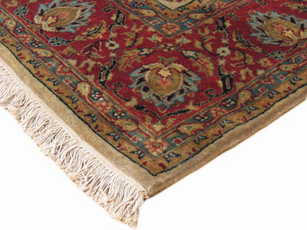 100% Wool Cream Very Fine Indo Persian Rug Design Handknotted in India with a 12mm pile Image 3