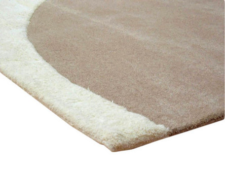 100% Wool Cream Laura Jade Indian Rug Design Handtufted in India with a 30mm pile Image 3