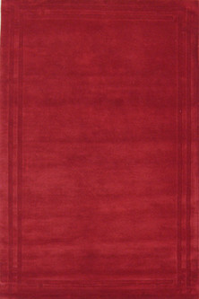 100% Wool Red Lippa Plain Carved Indian Rug Design Handtufted in India with a 13mm pile Image 3
