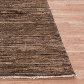 100% Wool Brown Afghan Modern Rug AGA019000 198x152 Handknotted in Afghanistan with a 5mm pile Image 2