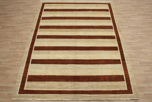 100% Wool Afghan Modern Rug AGM028CHE 360x274 Handknotted in Afghanistan with a 5mm pile