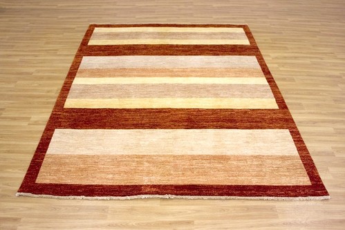 100% Wool Multi Afghan Modern Rug AGM089000 2.48 x 1.96 Handknotted in Afghanistan with a 6mm pile