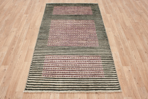 100% Wool Multi Afghan Nomad Rug ANO013000 161x91 Handknotted in Afghanistan with a 5mm pile
