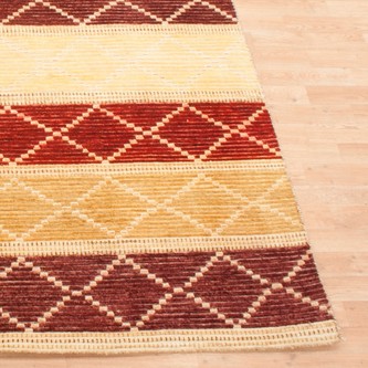 100% Wool Multi Afghan Nomad Rug ANO028000 374x269 Handknotted in Afghanistan with a 5mm pile Image 2