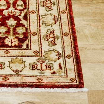 100% Wool Red Afghan Veg Dye Rug AVE006070 92 x 61 Handknotted in Afghanistan with a 6mm pile Image 2