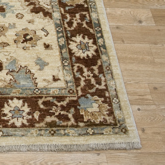 100% Wool Cream Afghan Veg Dye Rug AVE018082 1.77 x 1.29 Handknotted in Afghanistan with a 6mm pile Image 2