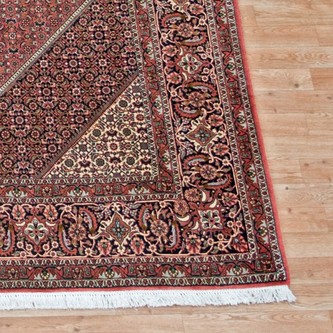 100% Wool Red Persian Bidjar Carpet PBD025M96 2.94 x 2.57 Handknotted in Iran with a 16mm pile Image 2