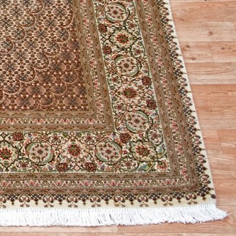 100% Wool Multi Persian Mahi Tabriz Rug PMT093M75 2.02 x 2.01 Handknotted in Iran with a 12mm pile Image 2