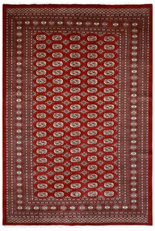 100% Wool Red Fine Pakistan Bokhara Rug Design Handknotted in Pakistan with a 10mm pile Image 2