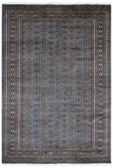 100% Wool Grey Fine Pakistan Bokhara Rug Design Handknotted in Pakistan with a 10mm pile Image 2