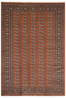 100% Wool Rust Fine Pakistan Bokhara Rug Design Handknotted in Pakistan with a 10mm pile Image 2