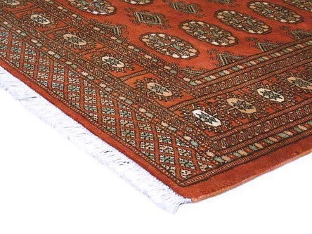 100% Wool Rust Fine Pakistan Bokhara Rug Design Handknotted in Pakistan with a 10mm pile Image 3