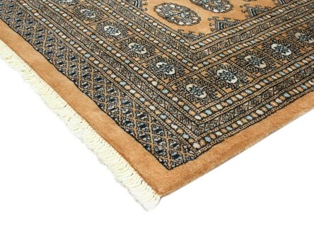 100% Wool Gold Fine Pakistan Bokhara Rug Design Handknotted in Pakistan with a 10mm pile Image 3