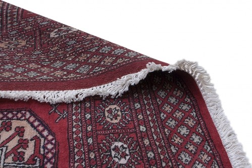 100% Wool Red Fine Pakistan Bokhara Rug Design Handknotted in Pakistan with a 10mm pile Image 4