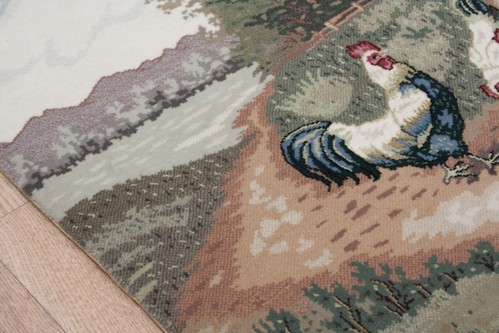 100% Silk Multi Zhenping Silk Picture Rug CFS004PIC 63x47 Handknotted in China with a 3mm pile Image 2