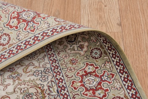 100% Silk Beige 300 Line Zhenping Rug CFS048000 366x79 Handknotted in China with a 3mm pile Image 3