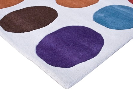 100% Wool Multi Ella Claire Vibrance Indian Rug Handmade in India with a 18mm pile Image 3