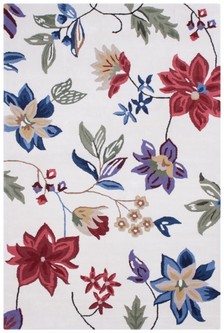 100% Wool Multi Ella Claire Exclusive Indian Rug Handmade in India with a 18mm pile Image 2