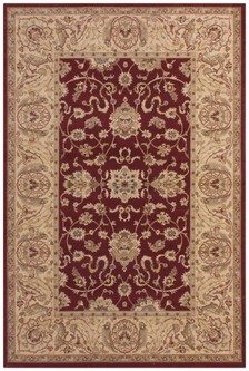 100% Wool Red Kashimar Woven Rug Design Machine Woven in Egypt with a 12mm pile Image 2