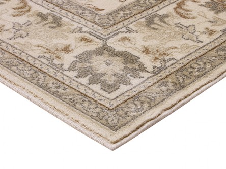 100% Wool Cream Kashimar Woven Rug Design Machine Woven in Egypt with a 12mm pile Image 3