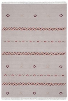 Wool woven onto Cotton Multi Indian Kelim Rug Handmade in India with a 5mm pile Image 2