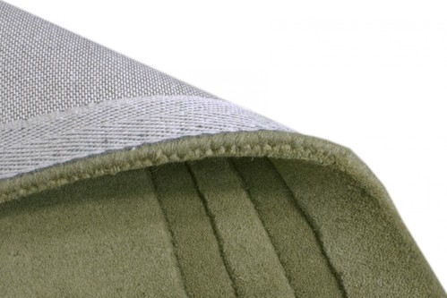 100% Wool Green Lippa Plain Carved Indian Rug Design Handtufted in India with a 13mm pile Image 4