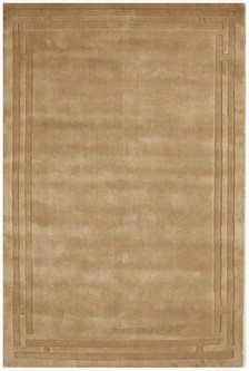 100% Wool Gold Lippa Plain Carved Indian Rug Design Handtufted in India with a 13mm pile Image 3