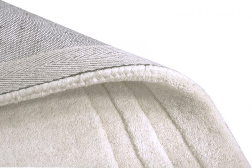 100% Wool Cream Lippa Plain Carved Indian Rug Design Handtufted in India with a 13mm pile Image 4