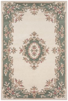 100% Wool Cream Emperor Indian Rug Design HPR001 newspaper offer Handmade in India with a 15mm pile