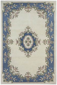 100% Wool Cream Emperor Indian Rug Design HPR009 newspaper offer Handmade in India with a 15mm pile