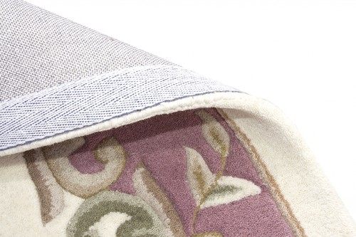 100% Wool Cream Emperor Indian Rug Design HPR013 newspaper offer Handmade in India with a 15mm pile Image 3