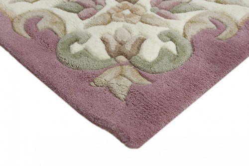 100% Wool Rose Emperor Indian Rug Design HPR014 newspaper offer Handmade in India with a 15mm pile Image 2