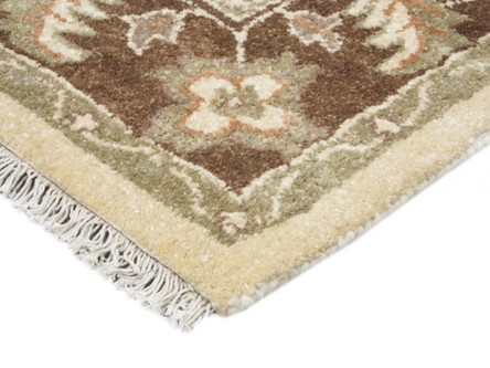 100% Wool Cream Indian Ziegler Rug Design Handmade in India with a 18mm pile Image 3