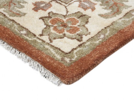 100% Wool Rust Indian Ziegler Rug Design Handmade in India with a 18mm pile Image 3