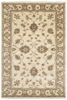 100% Wool Cream Indian Ziegler Rug Design Handmade in India with a 18mm pile Image 2
