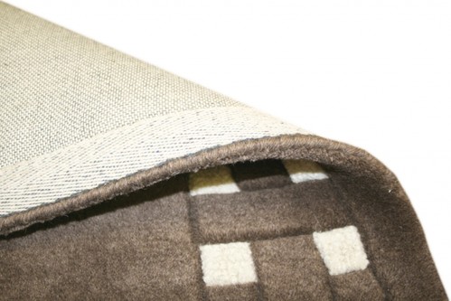 100% Wool Beige Indian Mahal Basket Weave Design Handmade in India with a 18mm pile Image 4