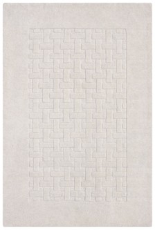 100% Wool Cream Indian Mahal Basket Weave Design Handmade in India with a 18mm pile Image 2