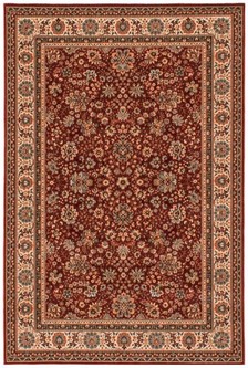 100% Wool Red Kashmir Woven Rug Design Machine Woven T5 Grade in Belgium with a 10mm pile Image 2