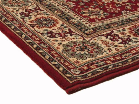 100% Wool Red Kashmir Woven Rug Design Machine Woven T5 Grade in Belgium with a 10mm pile Image 3
