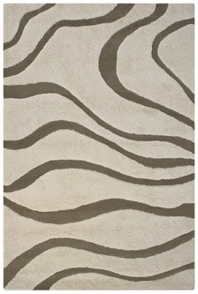 100% Wool Cream Laura Jade Indian Rug Design Handtufted in India with a 30mm pile Image 2