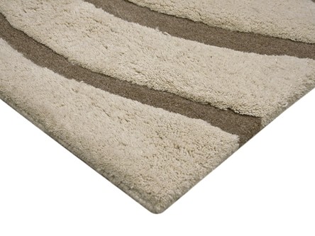 100% Wool Cream Laura Jade Indian Rug Design Handtufted in India with a 30mm pile Image 3