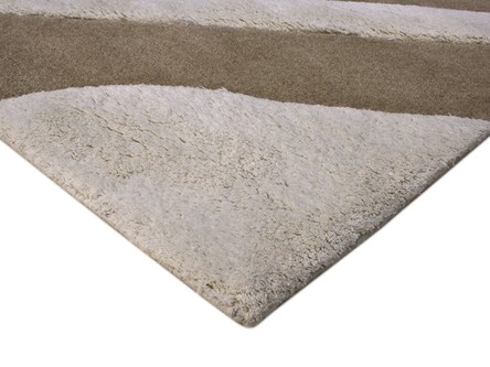 100% Wool Cream Laura Jade Indian Rug Design Handtufted in India with a 30mm pile Image 3