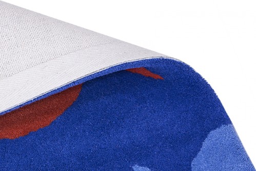 100% Wool Blue Kids Rug Blue Fish LKI009 Handmade in India with a 15mm pile Image 4