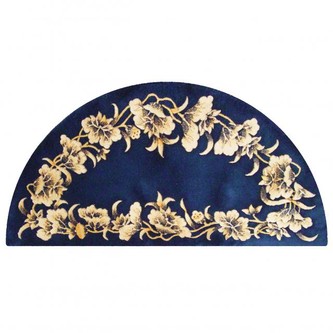 100% Wool Blue Premier Superwashed Chinese Rug D.100 Handknotted in China with a 25mm pile Image 3