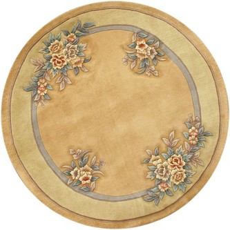 100% Wool Gold Premier Superwashed Chinese Rug Design Handknotted in China with a 25mm pile Image 4