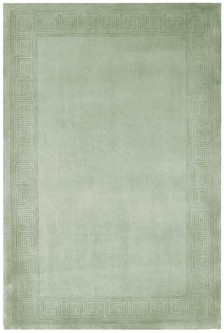100% Wool Green Handmade Chinese Rug Design in China with a 18mm pile