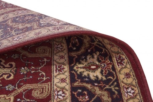 100% Wool Red Mohatta Woven Rug Machine Made in Moldova with a 10mm pile Image 4