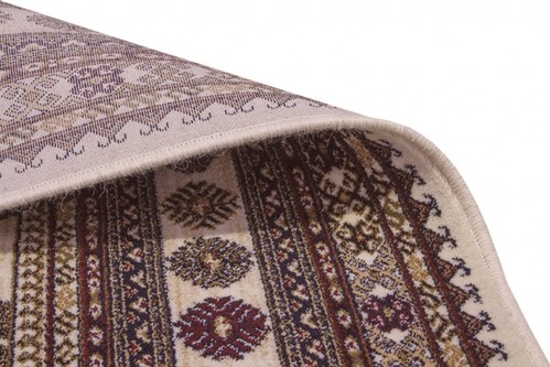 100% Wool Cream Mohatta Woven Rug Machine Made in Moldova with a 10mm pile Image 4