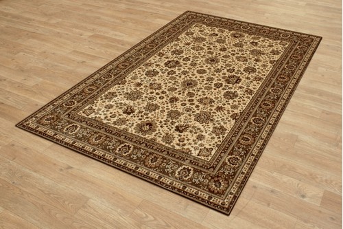 100% Wool Cream Kashmir Woven Rug Design Machine Woven T5 Grade in Belgium with a 10mm pile